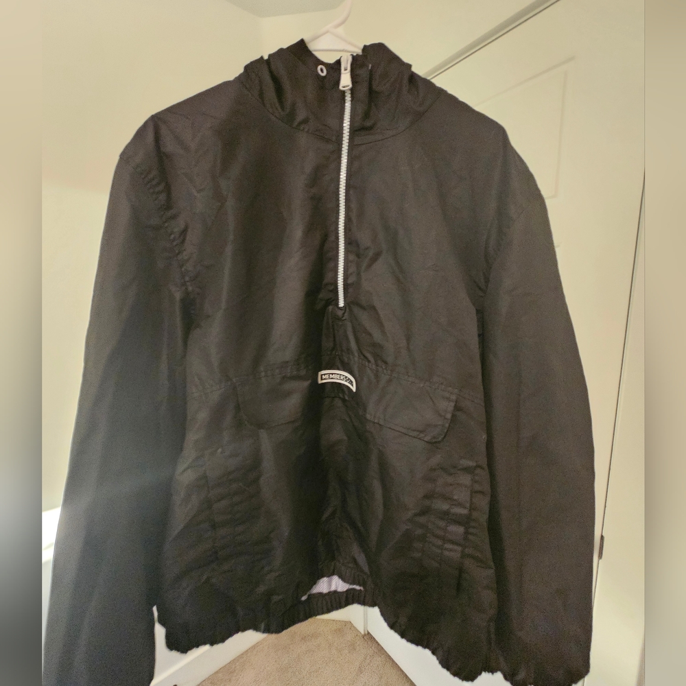 Members Only Black Windbreaker Jacket